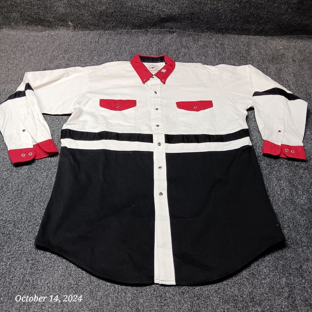 Vintage Midwest Garment Co Rodeo Western Shirt Men XL‎ Makin 8 RD TV RARE